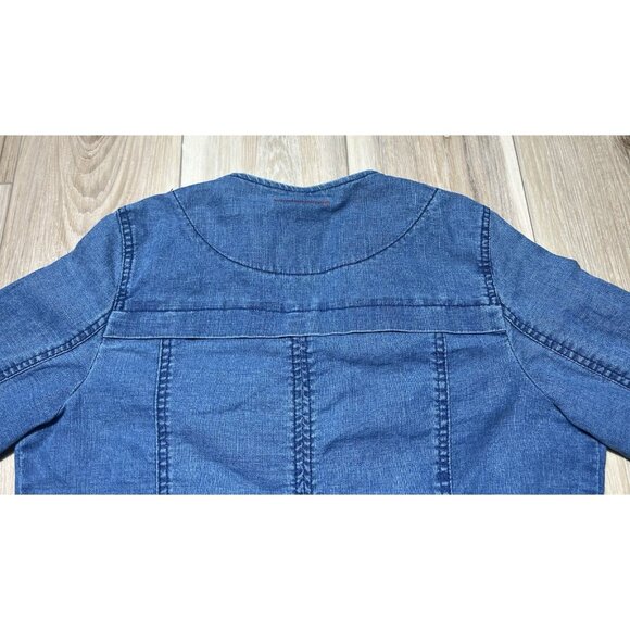 Hei Hei Anthropologie Open Front Linen Chambray Denim Jacket - Women Size XS - Picture 12 of 16